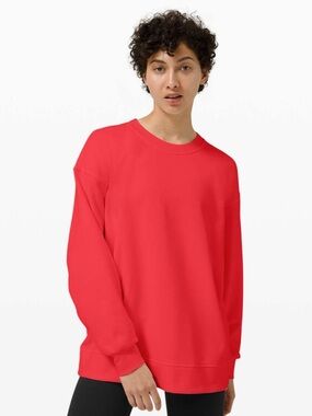lululemon athletica Perfectly Oversized Crew Sweatshirt - Carnation Red